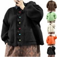 thumbnail image 1 of Horkkom Plus Size Sweaters for Women Long Sleeve Button Up Cardigans Sweaters Casual Loose Button Down Sweaters with Pockets XXL, 1 of 8