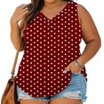 thumbnail image 1 of Horkkom Plus Size Tank Tops for Women Wide Strap V Neck Sleeveless Tops Daily Work Loose Tank Tops, S-5XL, 1 of 7