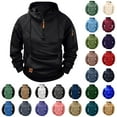 thumbnail image 1 of Horkkom Quarter Zip Pullover Men Long Sleeve Drawstring Hoodies Causal Loose Sweatshirts with Pockets XXL, 1 of 6