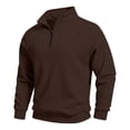 thumbnail image 1 of Horkkom Quarter Zip Pullover Men Sweatshirt Mock Neck Winter Outfits Sweatshirt Casual Stylish Sweatshirt XXXL, 1 of 8