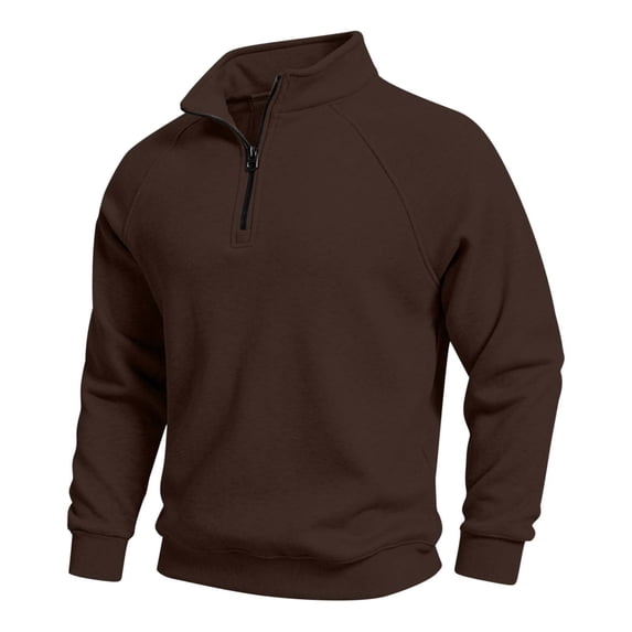 Horkkom Quarter Zip Pullover Men Sweatshirt Mock Neck Winter Outfits Sweatshirt Casual Stylish Sweatshirt XXXL