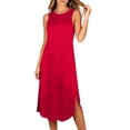 thumbnail image 1 of Horkkom Sleep Shirts for Women Sleeveless Solid Color Crew Neck Nightgowns Comfy Soft Night Dress, S-2XL, 1 of 6