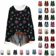 thumbnail image 1 of Horkkom Sweaters for Women Christmas Tree Graphic Sweaters Holiday Party Xmas Sweaters M, 1 of 8
