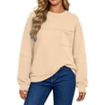 thumbnail image 1 of Horkkom Sweatshirt for Women Casual Loose Pullover Tops Oversized Crew Neck Soft Fall Sweatshirt with Pocket L, 1 of 5