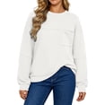 thumbnail image 1 of Horkkom Sweatshirt for Women Casual Loose Pullover Tops Oversized Crew Neck Soft Fall Sweatshirt with Pocket XL, 1 of 5