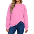 thumbnail image 1 of Horkkom Sweatshirt for Women Casual Loose Pullover Tops Oversized Crew Neck Soft Fall Sweatshirt with Pocket XL, 1 of 5