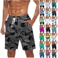 thumbnail image 1 of Horkkom Swim Trunks Men Summer Hawaiian Beach Board Bathing Suit Vacation Casual Surfing Swim Shorts with Pockets Elastic Waist Drawstring XXXL, 1 of 6
