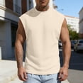 thumbnail image 1 of Horkkom Tank Tops men Solid Color Crew Neck Sleeveless Shirts Comfortable Summer Workout Casual Shirts, M-3XL, 1 of 9