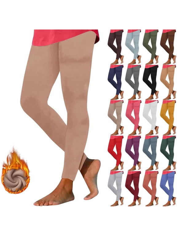Thermal Leggings for Women Elastic Waist Fleece Lined Leggings Soft Comfy Underwear M, Gifts for Women