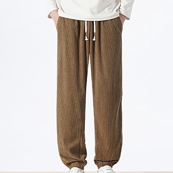 Horkkom Track Pants Men High Waisted Drawstring Solid Color Sweatpants Gym Running Workout Pants with Pockets, XS-2XL