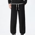thumbnail image 1 of Horkkom Track Pants Men High Waisted Drawstring Solid Color Sweatpants Gym Running Workout Pants with Pockets, XS-2XL, 1 of 9