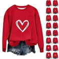 thumbnail image 1 of Horkkom Valentines Day Sweaters for Women Long Sleeve Heart Sweatshirts Pullover Crewneck Sweatshirts XXL, Gifts for Women, 1 of 7