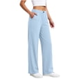 thumbnail image 1 of Horkkom Womens Linen Pants Button Up High Waisted Linen Pants Business Casual Summer Pants, S-2XL, 1 of 9