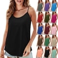 thumbnail image 1 of Horkkom Womens Summer Tops Solid Color Spaghetti Strap Tank Tops Casual Trendy Camisole Tops XXL, 1 of 8