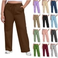 thumbnail image 1 of Horkkom Womens Sweatpants with Pockets Plus Size Elastic Waist Drawstring Sweat Pants Athletic Causal Sweatpants L, 1 of 6