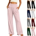 thumbnail image 1 of Horkkom Yoga Pants Women Elastic Waist Wide Leg Pants Casual Gym Loose Pants with Pockets XXXL, 1 of 10