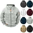 thumbnail image 1 of Horkkom Zip Up Hoodie Men Fleece Zipper Hooded Jacket Sweatshirt with Pockets Drawstring Hoodies XL, Gifts for Men, 1 of 10