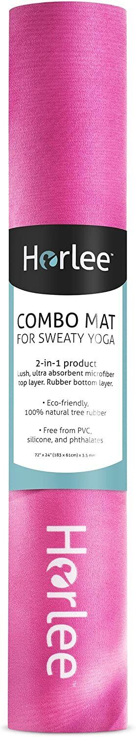 Horlee 2-in-1 Yoga Mat & Workout Towel, XL Thick, Eco-Friendly