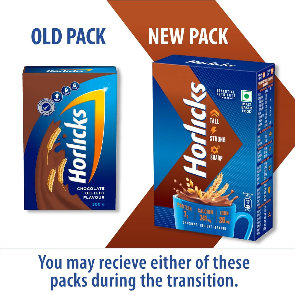 Horlicks Junior Chocolate Flavour Health & Nutrition Drink, 500g Refill