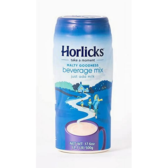 Horlicks Malted Milk Powder 500 Gram Jar - Made in England for Malt - Creamy, Malty Taste - Free From Artificial Colors, Sweeteners, and Preservatives