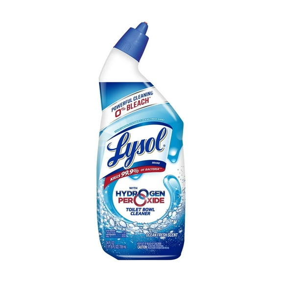 Lysol Hydrogen Peroxide Toilet Bowl Cleaner, Ocean Fresh Scent, 24 fl oz (Pack of 10)