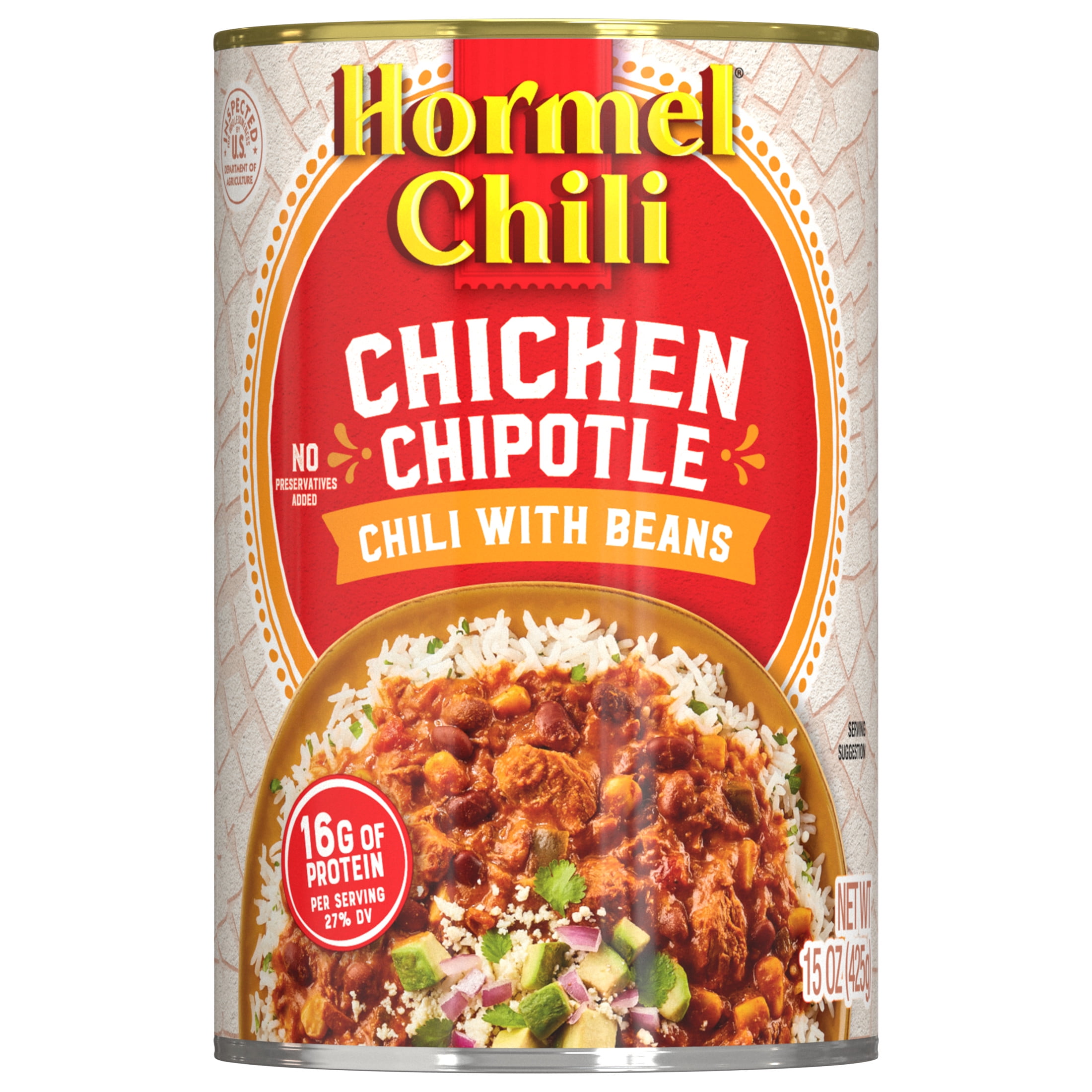HORMEL Chili Chicken Chipotle with Beans, 15 oz Can (12 pack