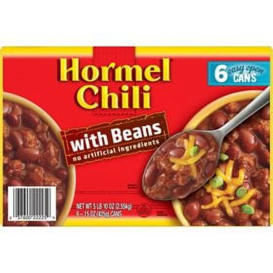 Hormel Chili with Beans 15 oz.6 count.pack of 2