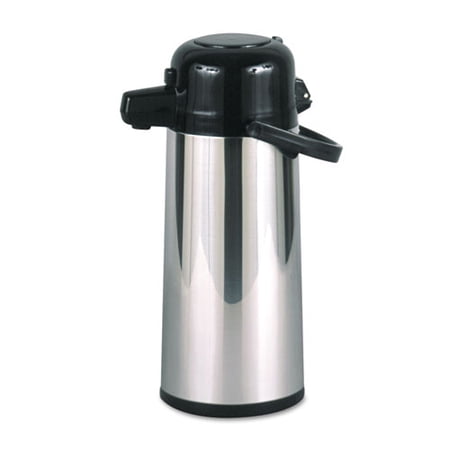 Hormel Commercial Grade 2.2l Airpot, W/push-button Pump, Stainless Steel/black