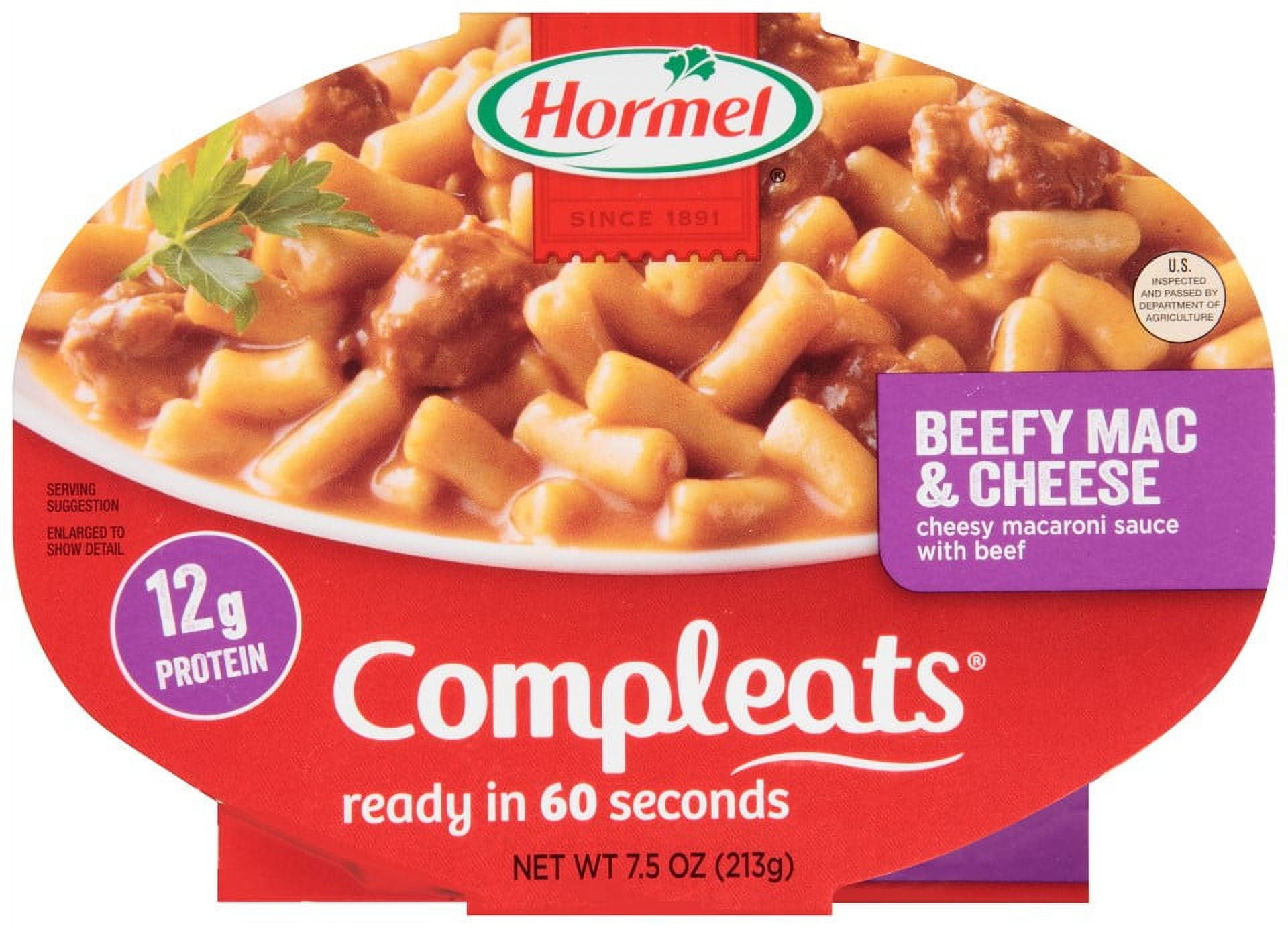 Hormel Compleats Beefy Mac & Cheese, 7.5 Oz