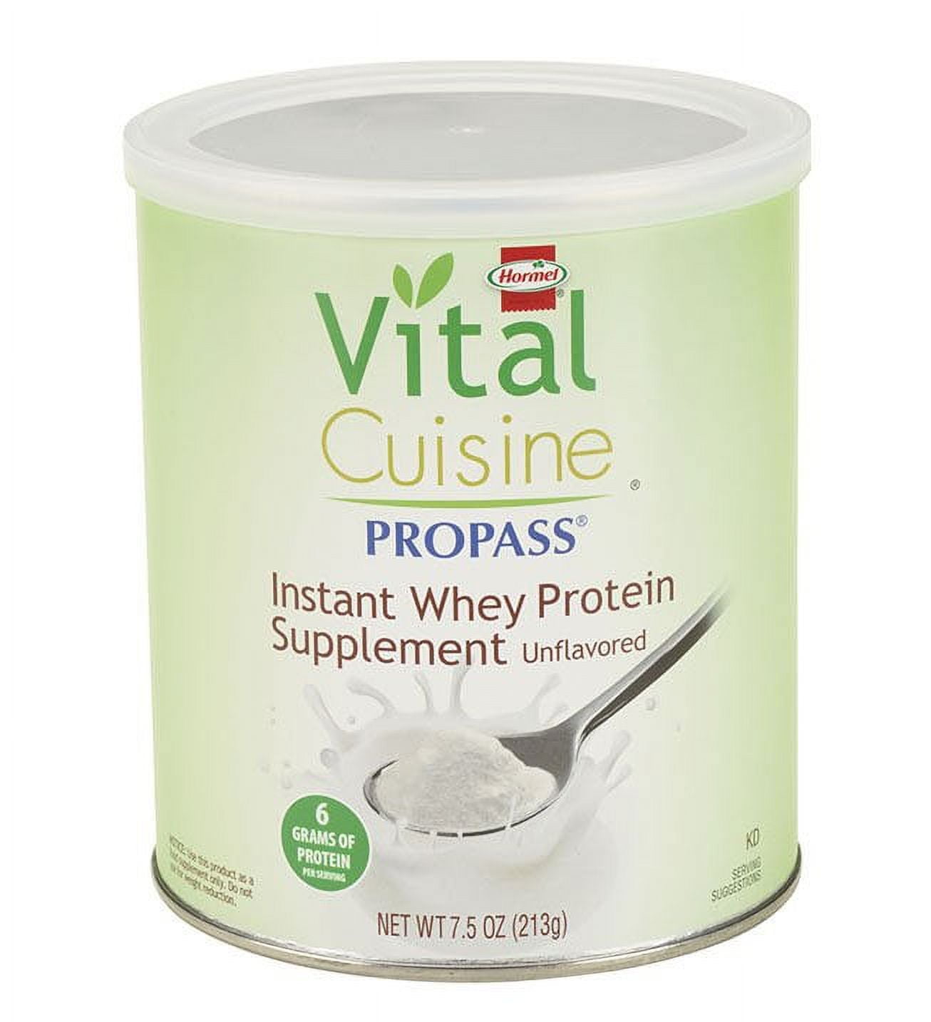 Hormel Food Sales Oral Protein Supplement Vital Cuisine ProPass Whey Protein Unflavored 7.5 oz. Can Powder Each of 1