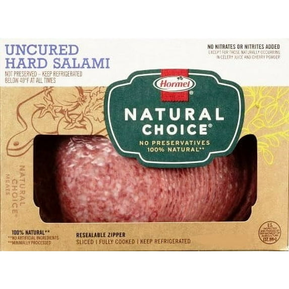 Hormel Natural Choice Uncured Hard Salami, 6 oz