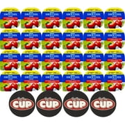 Hormel Thick & Easy Apple Juice, Clear Single Serve Level 3 Honey Consistency Thickened Beverage, 4 oz Cup (Pack of 24) with 4 By The Cup Coasters