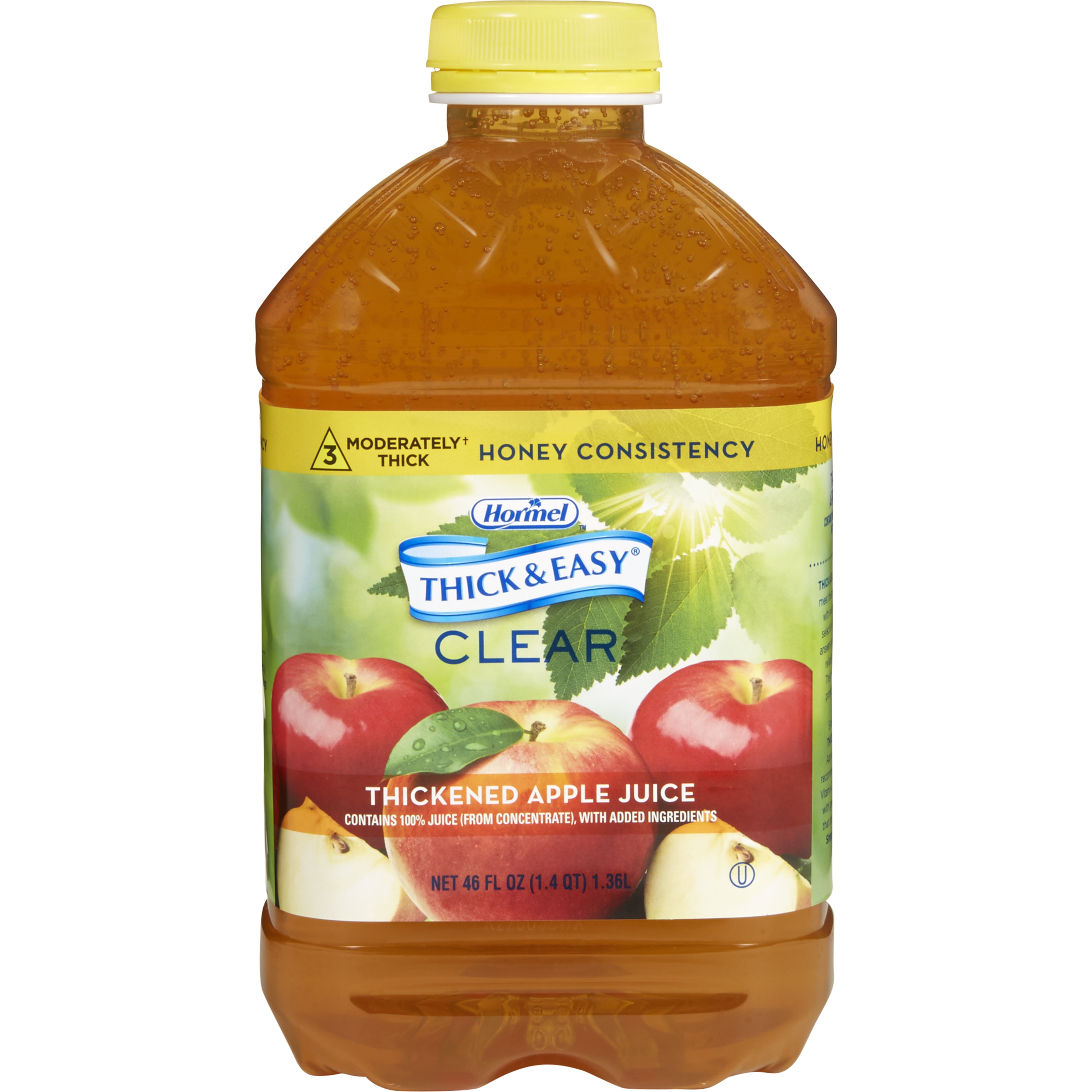 Hormel Thick & Easy Clear Thickened Apple Juice of Vitamin C 46 FL OZ PACK OF 6 Best BY: 09-12-2024