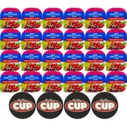 Hormel Thick & Easy Cranberry Juice Cocktail, Clear Single Serve Level 2 Nectar Consistency Thickened Beverage, 4 oz Cup (Pack of 24) with 4 By The Cup Coasters