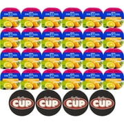 Hormel Thick & Easy Orange Juice, Clear Single Serve Level 2 Nectar Consistency Thickened Beverage, 4 oz Cup (Pack of 24) with 4 By The Cup Coasters