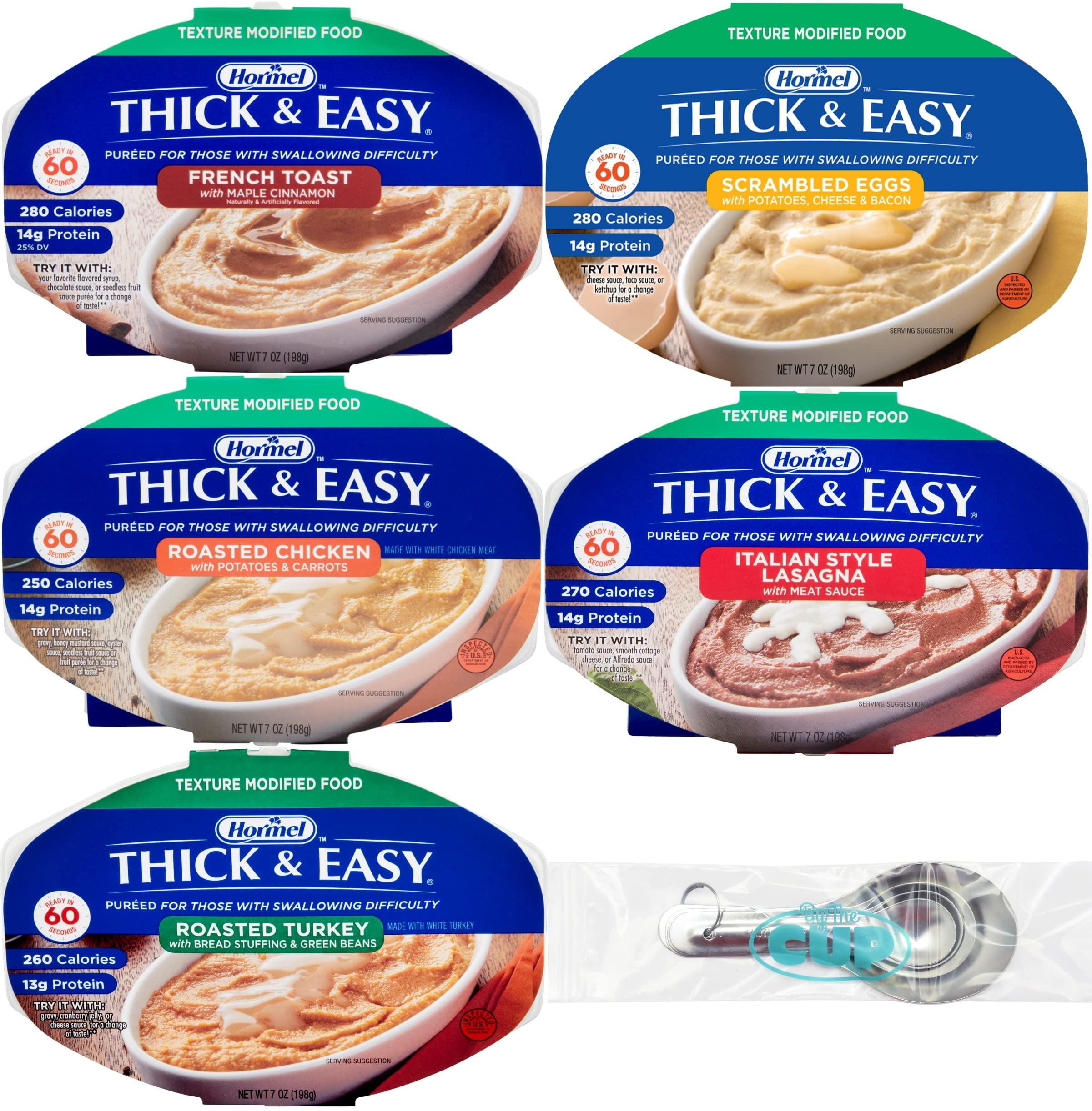 Hormel Thick & Easy Pureed Meals Variety, Scrambled Eggs, French Toast