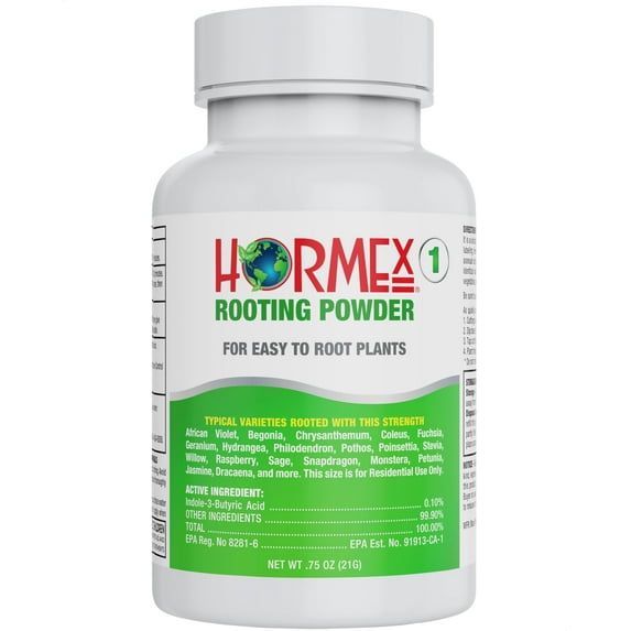Hormex Rooting Powder #1 - Root Hormone & Stimulator for Softwood Plant Cuttings, 0.1 IBA, 21g
