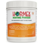 Hormex Rooting Powder #3 - Root Hormone & Stimulator for Semi-Softwood Plant Cuttings , 0.3 IBA,1 LB