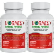 Hormex Rooting Powder #8 - Root Hormone & Stimulator for Semi-Hardwood Plant Cuttings, 2 Pack
