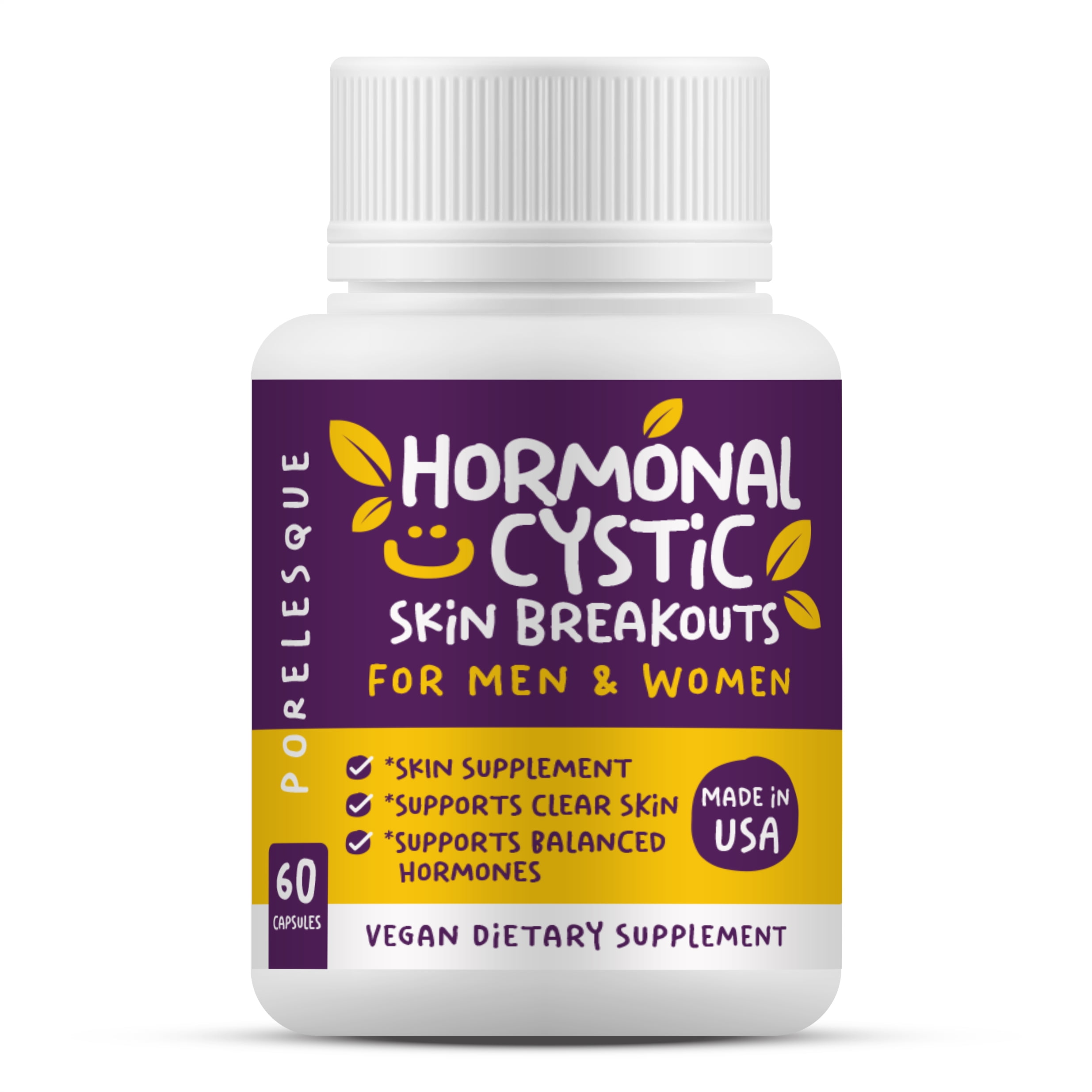DIM Supplement 200 mg | Estrogen Hormone Balance for Women & Men | Hormonal  Acne Supplements, Menopause Support, Antioxidant Support | Clean Label