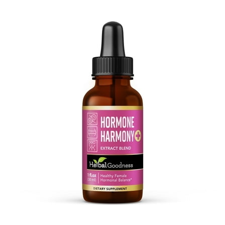 Hormone Harmony - Hormone Balance for Women 1fl.oz, Menopause Supplement, Mood Support, Red Clover - Herbal Goodness