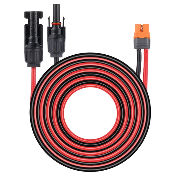 Hormy 12AWG 10FT Solar Connector to XT60i Charge Extension Cable, Adapter Cable to Solar Panel Charging Wire for Battery Power Station and Generator