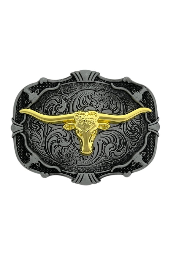 Horn Belt Buckles Filigree Gift for Father Teacher Replacement Belt Buckle for Men Vintage Metal Replacement