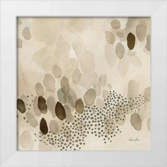 Horn, Laura 20x20 White Modern Wood Framed Museum Art Print Titled - Natural Abstract II Crop II