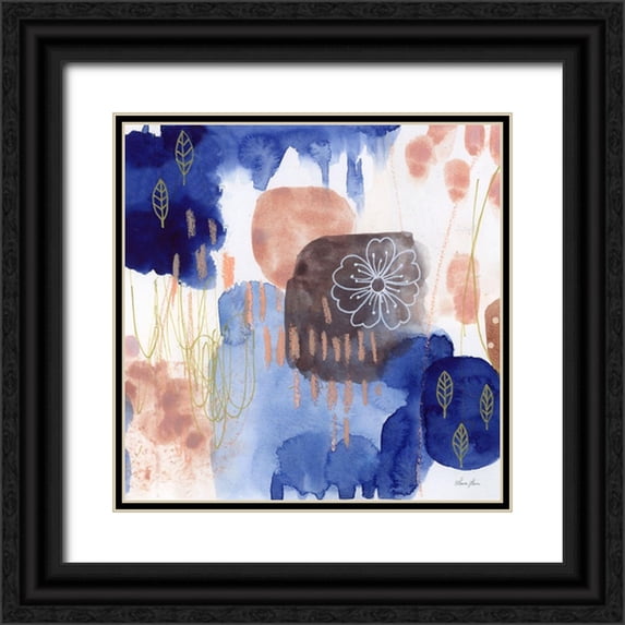 Horn, Laura 26x26 Black Ornate Wood Framed with Double Matting Museum Art Print Titled - Essence of Life II