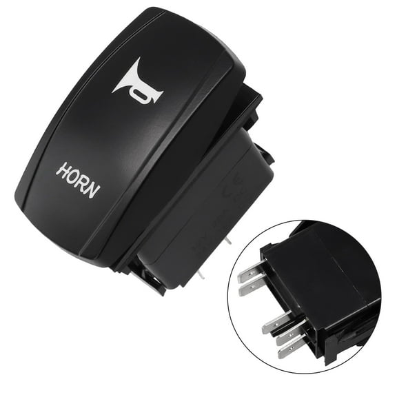 Horn Led Retractive Rocker Switch 5Pin (ON)-OFF Momentary Toggle Switch For Car Vehicle Truck UTV SUV RZR