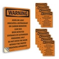 thumbnail image 1 of Horn Or Light Indicates A Refrigerant OSHA WARNING Vinyl Decal Label 10 Inch x 7 Inch - 10 Pack, 1 of 6