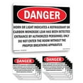 thumbnail image 1 of Horn Or Light Indicates A Refrigerant Or OSHA Danger Aluminum Sign 10 Inch x 7 Inch - 10 Pack, 1 of 8