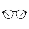 thumbnail image 1 of Horn Rim Keyhole Round 100% Blue Light Flitering Computer Glasses Black, 1 of 4
