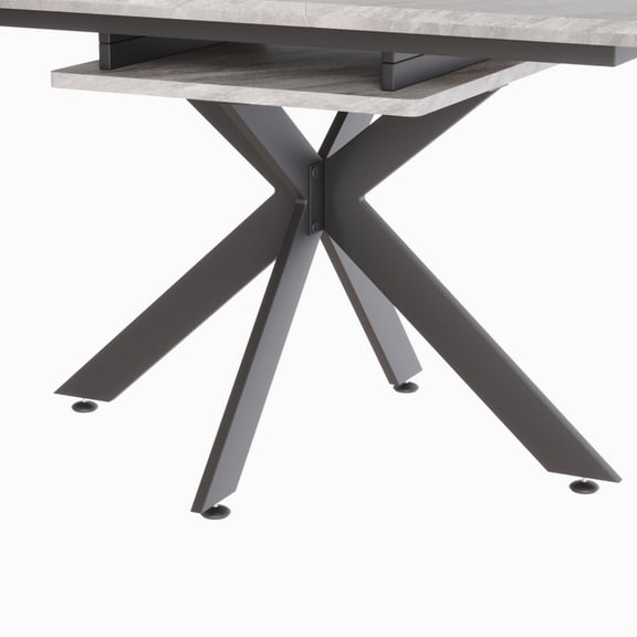 HornShape Black Metal Table Base, Modern Dining Table Base